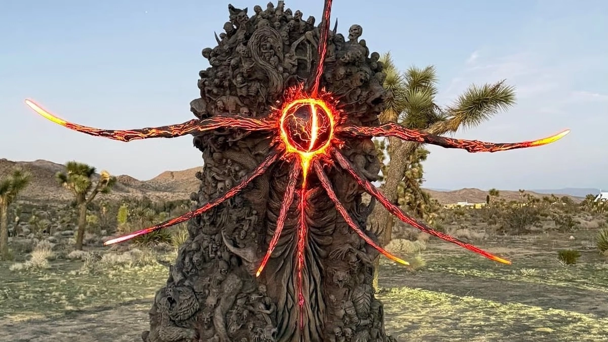 Таинственный «демонический монолит» со скривившимися лицами появился в пустыне Калифорнии